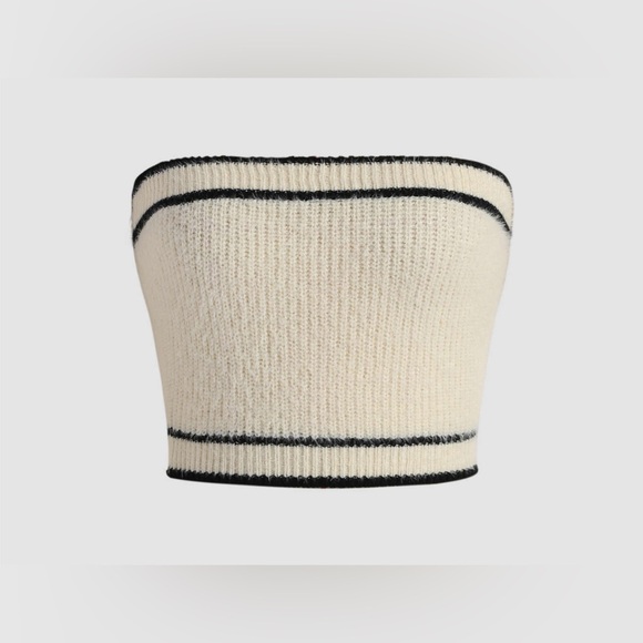 CIDER CONTRASTING BINDING KNIT STRAPLESS TOP 3XL - Picture 4 of 7